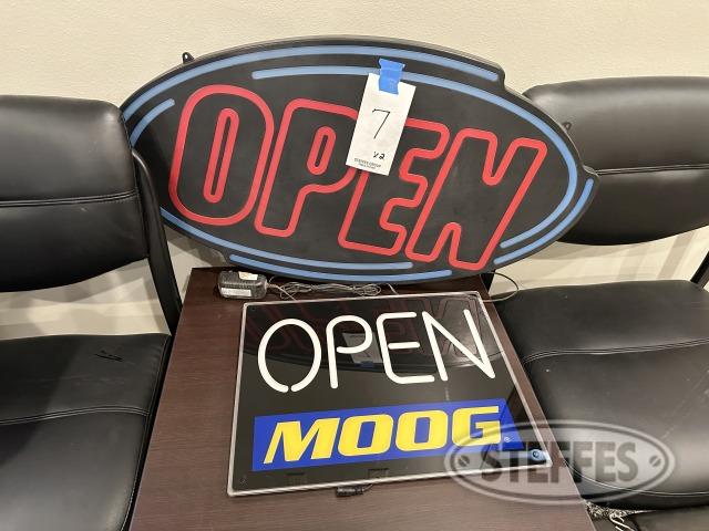 (2) Open lighted signs